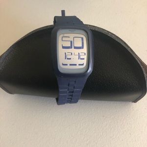 Swatch Blue LCD touchscreen watch. Brand new!